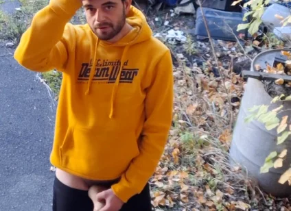 Masturbating in an Abandoned Factory Outdoors and Inside Halls