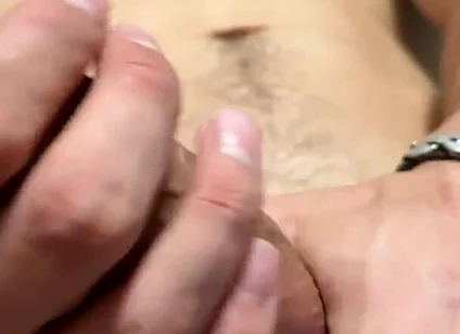 Young Muscle Guy Jerk off His Beautiful Uncut Cock
