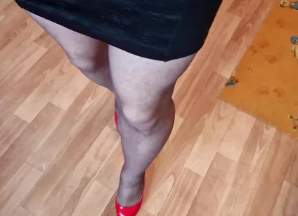 Walking in Red Heels