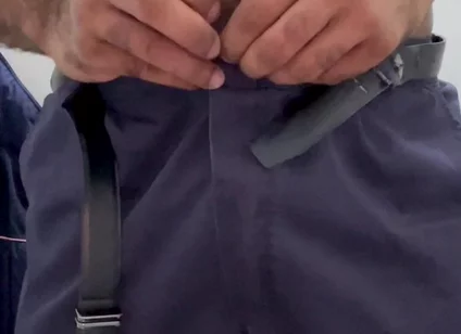 Security Guard Ejaculated on His Work Uniform in a Public Restroom.