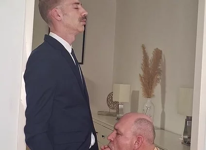 Sucked off From Daddy. Suite Man Like Old Sucker