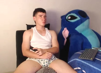 Big Young Latino Masturbates Over Pants