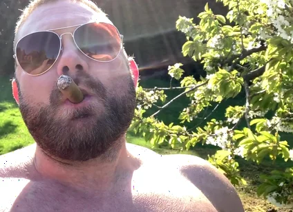 Smoking My Cigar Outdoors in the Summer Heat