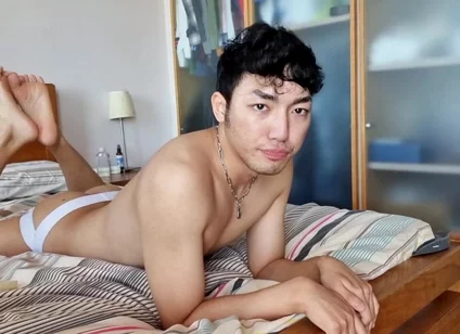 Fucking My Hot Asian Twink Step Brother in Our Dads Bed Part 1