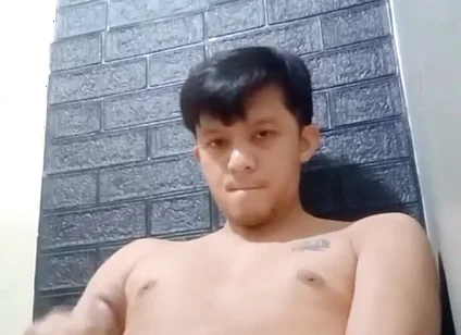 Horny Asian Twink Works His Hard Cock Until He Cums