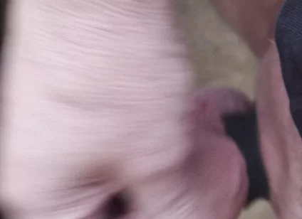 My Friend Sits in a Chair and Jerks His Cock While Watching the Video Until He Orgasms
