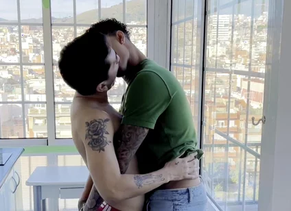 BBC Spreading Twink's Asshole Bareback