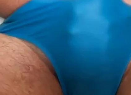 Blue Budgy Smugglers Speedo Cum