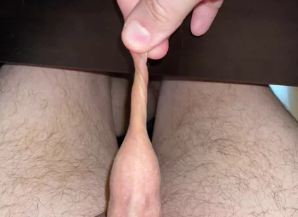 Playing with My Small Tiny Dick and Its Long Foreskin