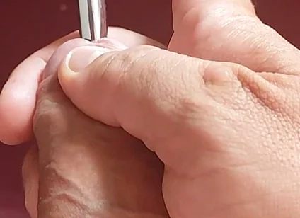 Sounding Strong the Foreskin Between the Trembling Glans.