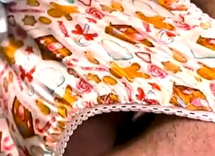 Satin Gingerbread Thong Play