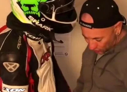 Humiliation at the hotel with fetish outfits biker
