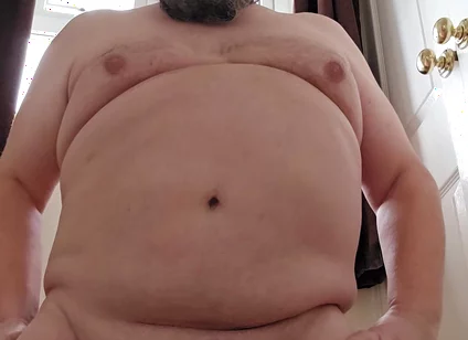 Kneeling Nude Wank to Camera