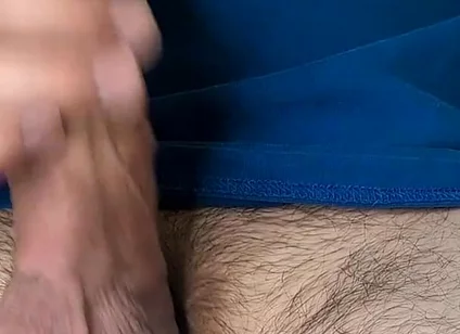 Big Uncut Cock with Full Bouncy Balls Milked